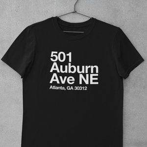 501 Auburn Ave NE, Atlanta, GA 30312 Shirt, Martin Luther King Jr., MLK